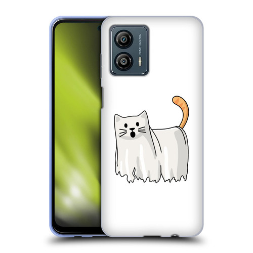 Beth Wilson Doodle Cats 2 Halloween Ghost Soft Gel Case for Motorola Moto G53 5G