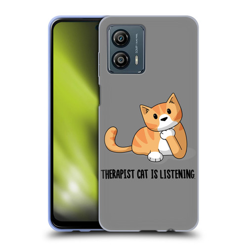 Beth Wilson Doodle Cats 2 Therapist Soft Gel Case for Motorola Moto G53 5G