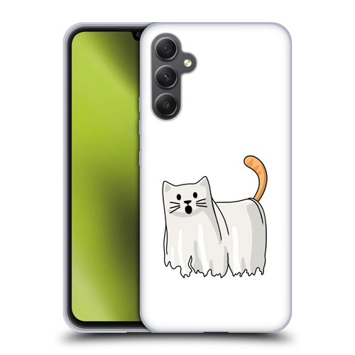 Beth Wilson Doodle Cats 2 Halloween Ghost Soft Gel Case for Samsung Galaxy A34 5G