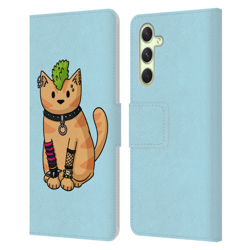 Beth Wilson Doodlecats Punk 2 Leather Book Wallet Case Cover For Samsung Galaxy A54 5G