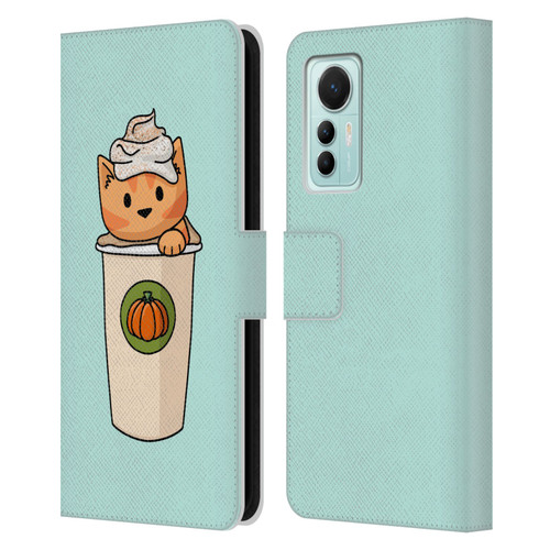 Beth Wilson Doodlecats Pumpkin Spice Latte Leather Book Wallet Case Cover For Xiaomi 12 Lite