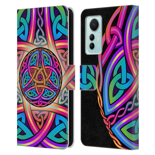 Beth Wilson Rainbow Celtic Knots Divine Leather Book Wallet Case Cover For Xiaomi 12 Lite