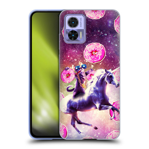 Random Galaxy Mixed Designs Thug Cat Riding Unicorn Soft Gel Case for Motorola Edge 30 Neo 5G