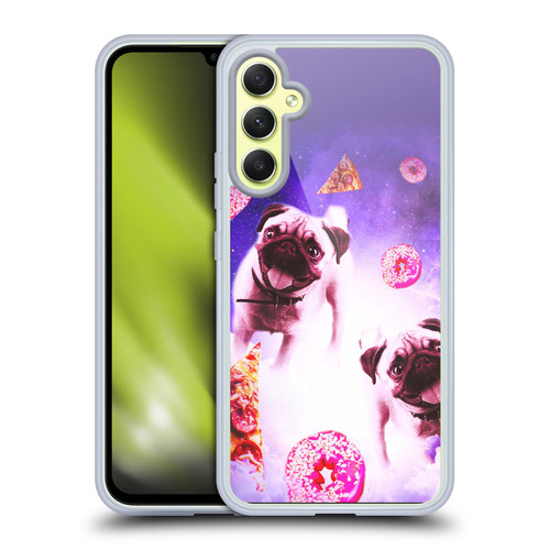 Random Galaxy Mixed Designs Pugs Pizza & Donut Soft Gel Case for Samsung Galaxy A34 5G