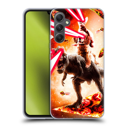 Random Galaxy Space Cat Dinosaur & Dog Lazer Eye Soft Gel Case for Samsung Galaxy A34 5G