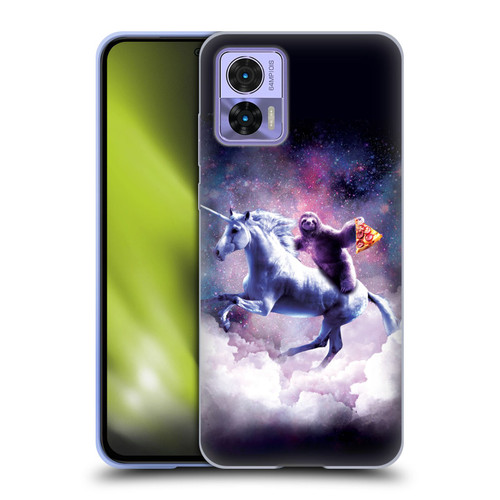 Random Galaxy Space Unicorn Ride Pizza Sloth Soft Gel Case for Motorola Edge 30 Neo 5G