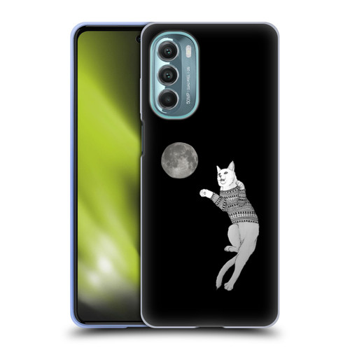 Barruf Animals Cat-ch The Moon Soft Gel Case for Motorola Moto G Stylus 5G (2022)