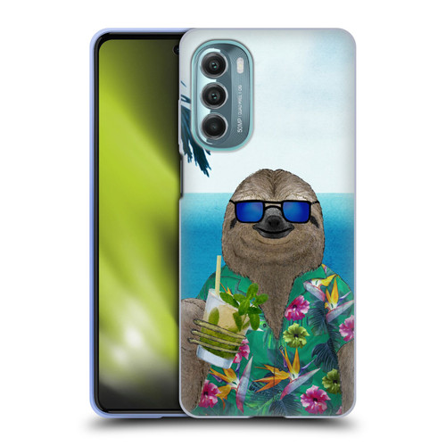 Barruf Animals Sloth In Summer Soft Gel Case for Motorola Moto G Stylus 5G (2022)