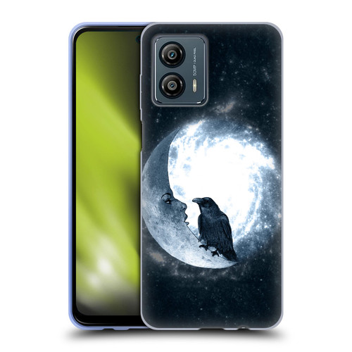 Barruf Animals Crow and Its Moon Soft Gel Case for Motorola Moto G53 5G