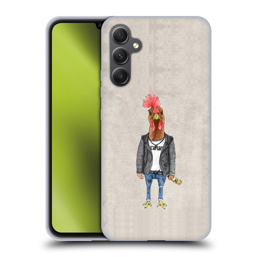 Barruf Animals Punk Rooster Soft Gel Case for Samsung Galaxy A34 5G