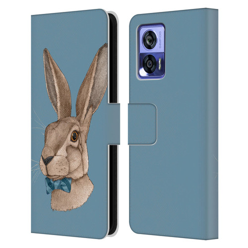 Barruf Animals Hare Leather Book Wallet Case Cover For Motorola Edge 30 Neo 5G