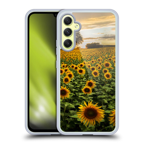 Celebrate Life Gallery Florals Big Sunflower Field Soft Gel Case for Samsung Galaxy A34 5G