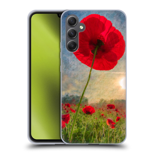 Celebrate Life Gallery Florals Red Flower Soft Gel Case for Samsung Galaxy A34 5G