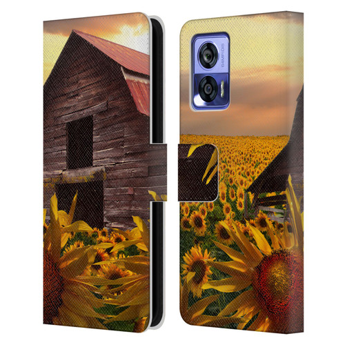 Celebrate Life Gallery Florals Sunflower Dance Leather Book Wallet Case Cover For Motorola Edge 30 Neo 5G