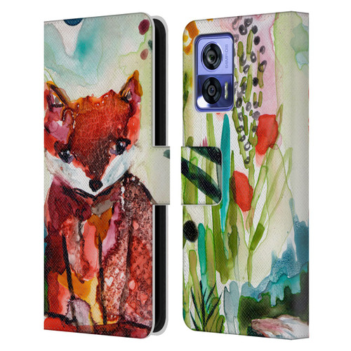 Wyanne Animals Baby Fox In The Garden Leather Book Wallet Case Cover For Motorola Edge 30 Neo 5G