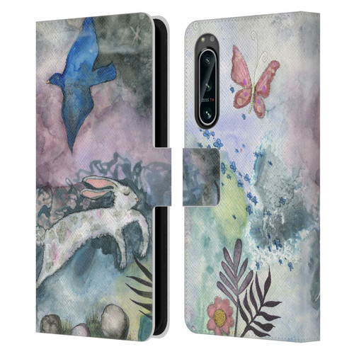 Wyanne Animals Bird and Rabbit Leather Book Wallet Case Cover For Sony Xperia 5 IV