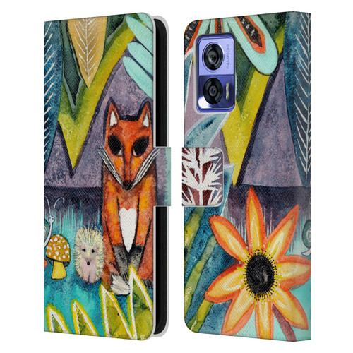 Wyanne Animals 2 Fox Leather Book Wallet Case Cover For Motorola Edge 30 Neo 5G