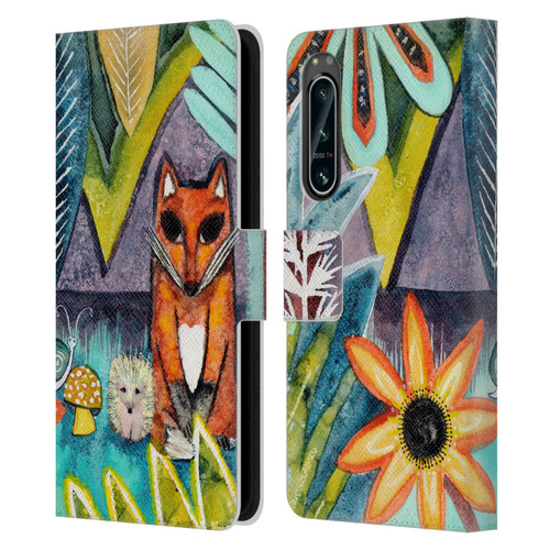 Wyanne Animals 2 Fox Leather Book Wallet Case Cover For Sony Xperia 5 IV