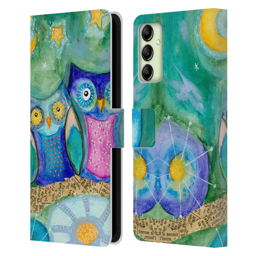 Wyanne Owl Wishing The Night Away Leather Book Wallet Case Cover For Samsung Galaxy A14 5G