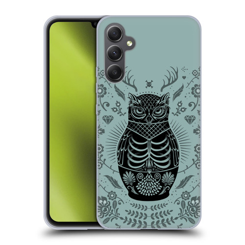 Rachel Caldwell Illustrations Owl Doll Soft Gel Case for Samsung Galaxy A34 5G