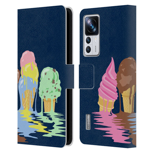 Rachel Caldwell Illustrations Ice Cream River Leather Book Wallet Case Cover For Xiaomi 12T Pro