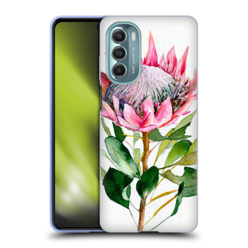 Mai Autumn Floral Blooms Protea Soft Gel Case for Motorola Moto G Stylus 5G (2022)