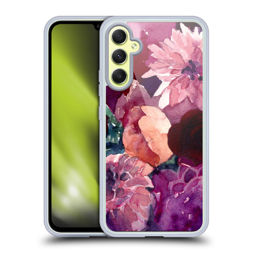 Mai Autumn Floral Garden Dahlias Soft Gel Case for Samsung Galaxy A34 5G