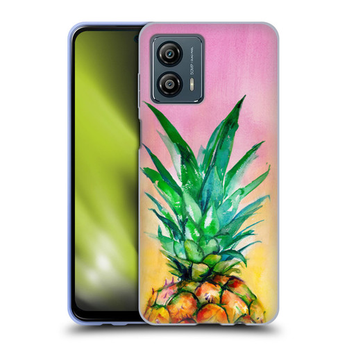 Mai Autumn Paintings Ombre Pineapple Soft Gel Case for Motorola Moto G53 5G