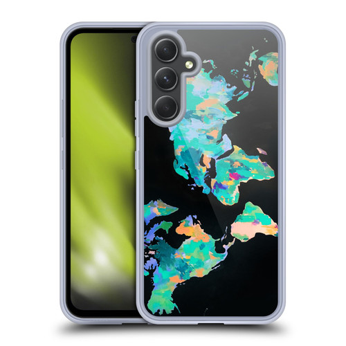 Mai Autumn Paintings World Map Soft Gel Case for Samsung Galaxy A54 5G
