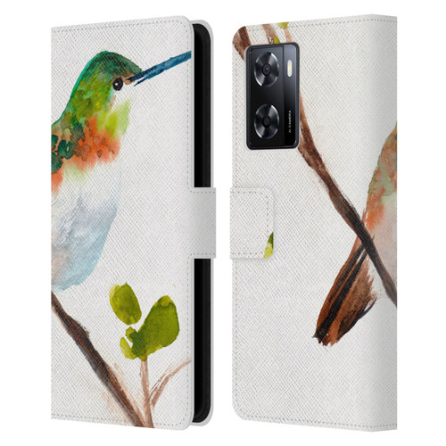 Mai Autumn Birds Hummingbird Leather Book Wallet Case Cover For OPPO A57s