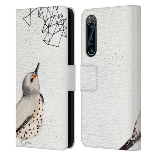 Mai Autumn Birds Northern Flicker Leather Book Wallet Case Cover For Sony Xperia 5 IV