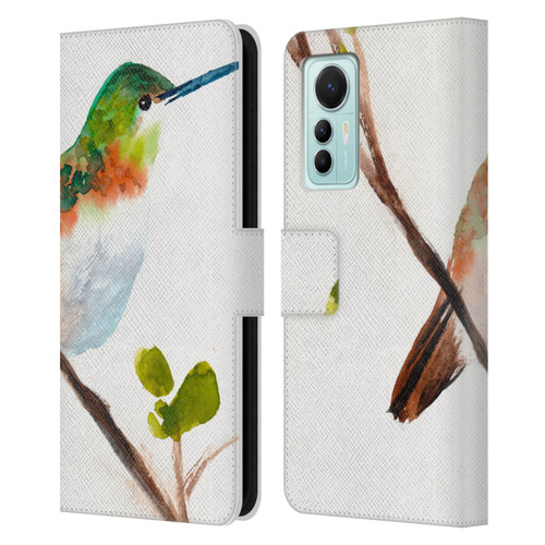 Mai Autumn Birds Hummingbird Leather Book Wallet Case Cover For Xiaomi 12 Lite