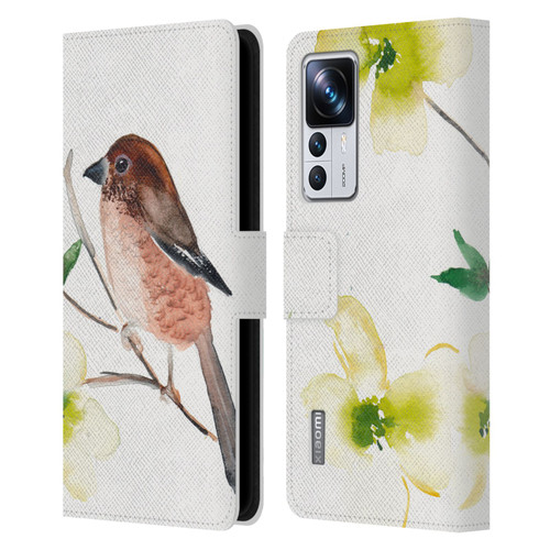 Mai Autumn Birds Dogwood Branch Leather Book Wallet Case Cover For Xiaomi 12T Pro