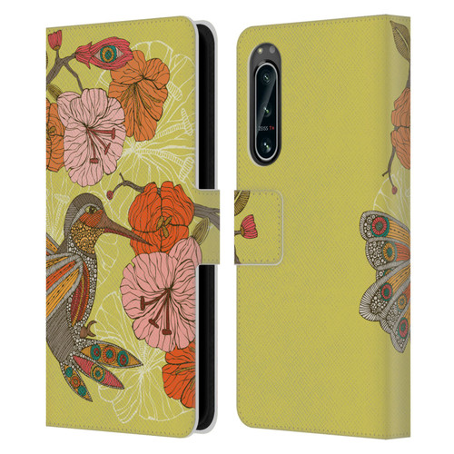 Valentina Birds Hummingbird Flower Leather Book Wallet Case Cover For Sony Xperia 5 IV