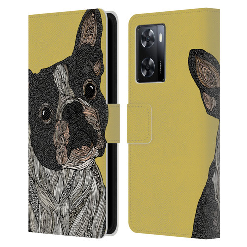 Valentina Dogs French Bulldog Leather Book Wallet Case Cover For OPPO A57s