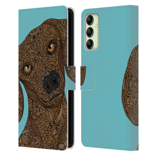 Valentina Dogs Dachshund Leather Book Wallet Case Cover For Samsung Galaxy A14 5G