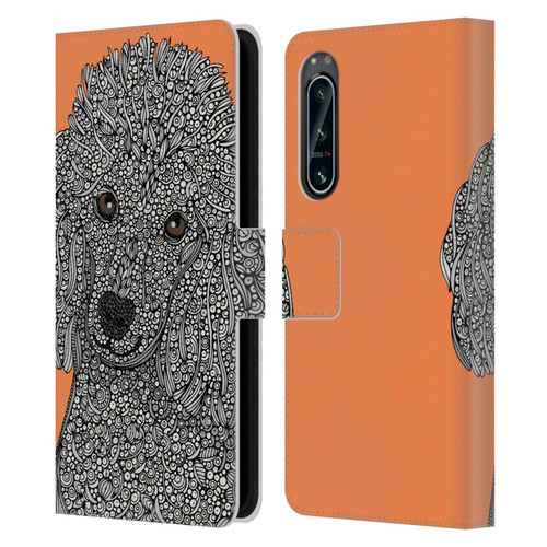 Valentina Dogs Poodle Leather Book Wallet Case Cover For Sony Xperia 5 IV