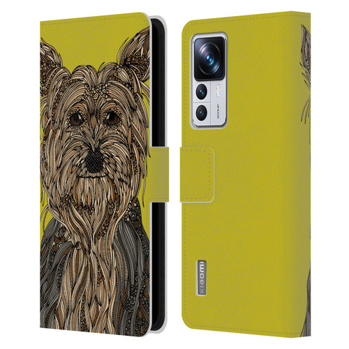 Valentina Dogs Yorkshire Terrier Leather Book Wallet Case Cover For Xiaomi 12T Pro