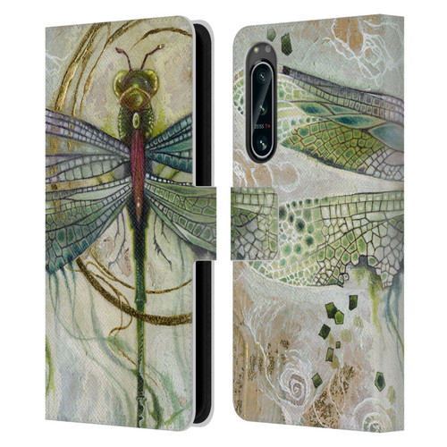 Stephanie Law Immortal Ephemera Damselfly 2 Leather Book Wallet Case Cover For Sony Xperia 5 IV