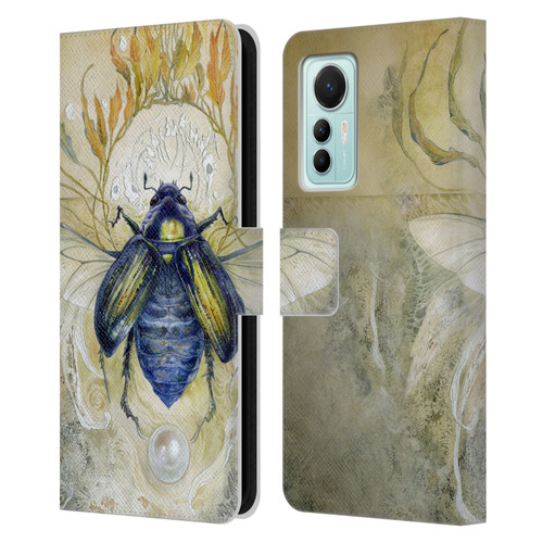 Stephanie Law Immortal Ephemera Scarab Leather Book Wallet Case Cover For Xiaomi 12 Lite