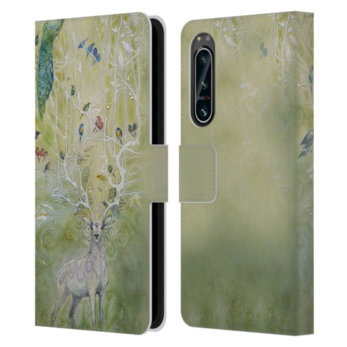 Stephanie Law Stag Sonata Cycle Deer 2 Leather Book Wallet Case Cover For Sony Xperia 5 IV