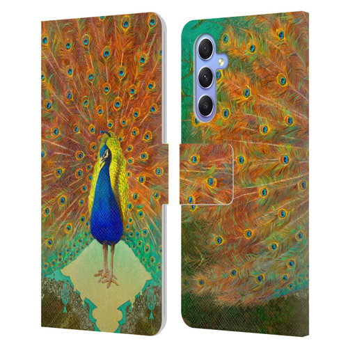 Duirwaigh Animals Peacock Leather Book Wallet Case Cover For Samsung Galaxy A34 5G