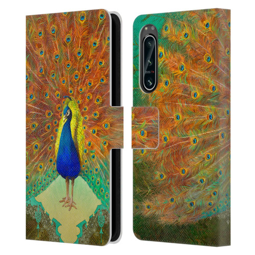 Duirwaigh Animals Peacock Leather Book Wallet Case Cover For Sony Xperia 5 IV