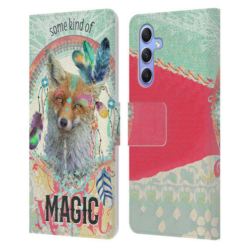 Duirwaigh Boho Animals Fox Leather Book Wallet Case Cover For Samsung Galaxy A34 5G