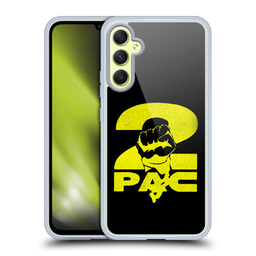 Tupac Shakur Logos Yellow Fist Soft Gel Case for Samsung Galaxy A34 5G