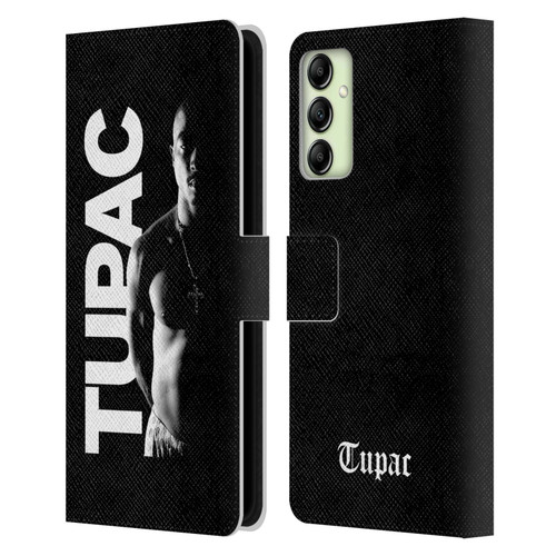 Tupac Shakur Key Art Black And White Leather Book Wallet Case Cover For Samsung Galaxy A14 5G