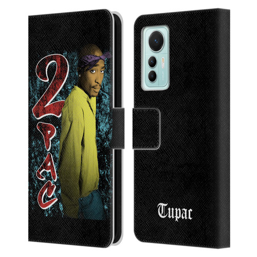 Tupac Shakur Key Art Vintage Leather Book Wallet Case Cover For Xiaomi 12 Lite