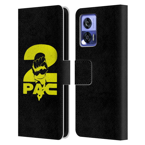 Tupac Shakur Logos Yellow Fist Leather Book Wallet Case Cover For Motorola Edge 30 Neo 5G