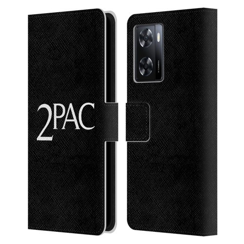 Tupac Shakur Logos Serif Leather Book Wallet Case Cover For OPPO A57s