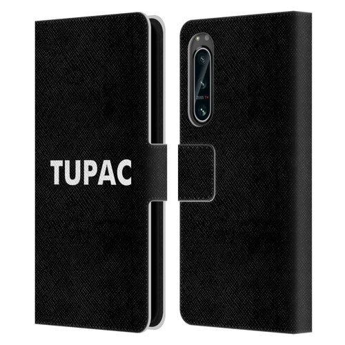 Tupac Shakur Logos Sans Serif Leather Book Wallet Case Cover For Sony Xperia 5 IV
